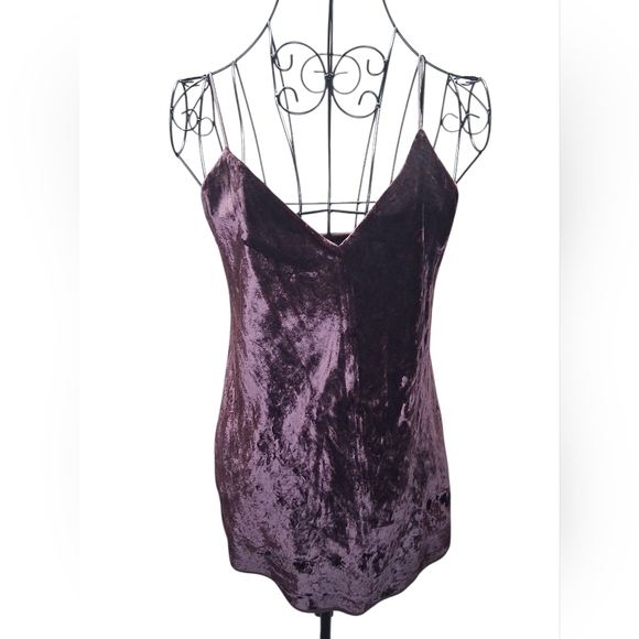 NWOT Alexander Wang Velvet Cami Top - Deep Purple - Picture 1 of 9